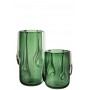 Ваза J-Line, Стекло, Зелёный цвет, 18 x 18 x 33 см