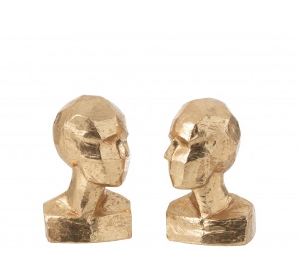 Держатель книг J-Line, комплект из 2 ед., Золотой цвет