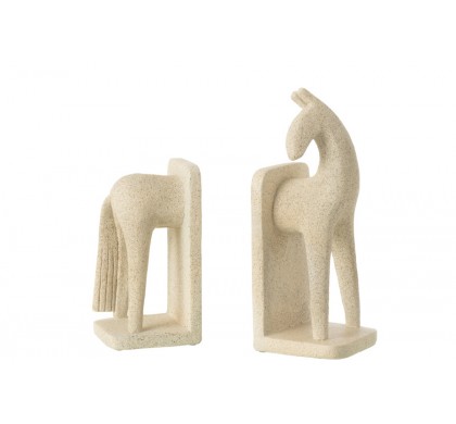 Держатель книг J-Line, комплект из 2 ед., Бежевый цвет