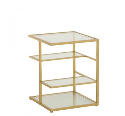 Столик журнальный J-Line, Золотой цвет, 40 x 40 x 51.5 см