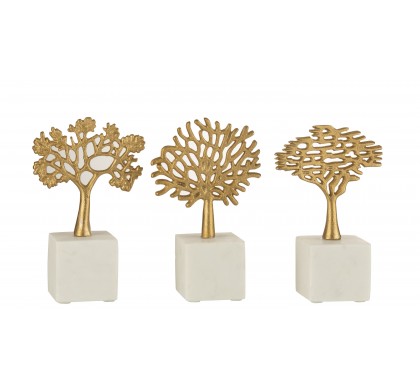 Декор J-Line, 3 в ассортименте, Алюминий, Золотой цвет