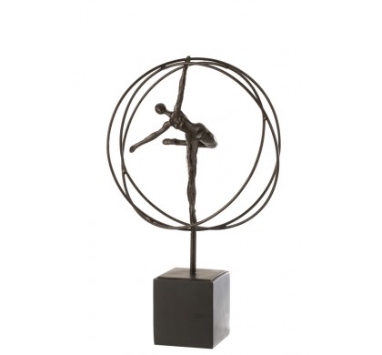 Декор J-Line, Коричневый цвет, 30 x 17.5 x 49 см