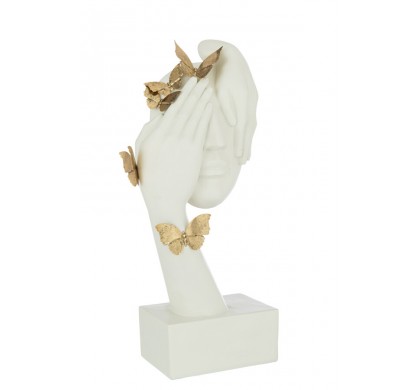 Декор J-Line, Золотой цвет, 26 x 16.5 x 54.5 см