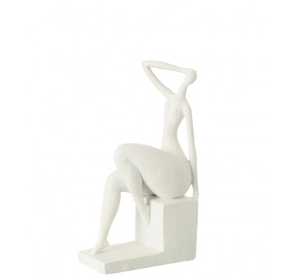 Декор J-Line, Белый цвет, 18 x 9 x 31.5 см