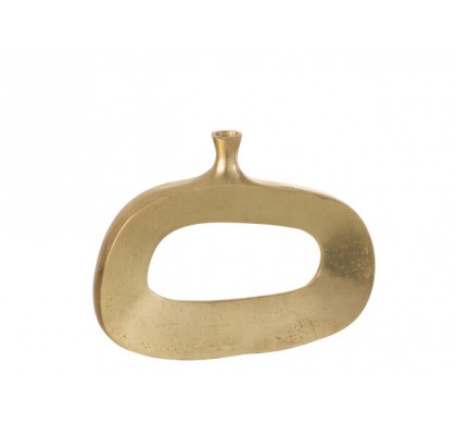 Ваза J-Line, Золотой цвет, 39 x 7 x 31 см